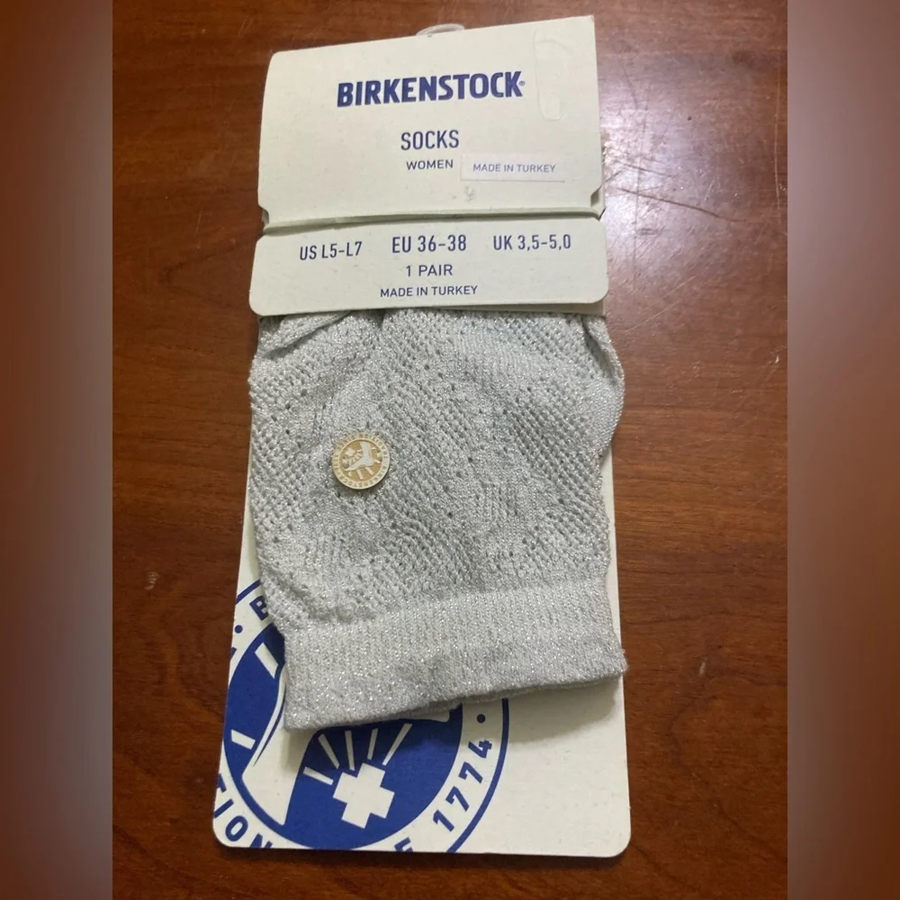 Birkenstock Women's cotton bling ajour socks. NWT. 2 sets available. Size:L5-L7